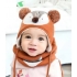 Zimowy komplet dla dzieci czapka+szalik+rękawiczki rudy lisek od 4 miesięcy- 2 lat